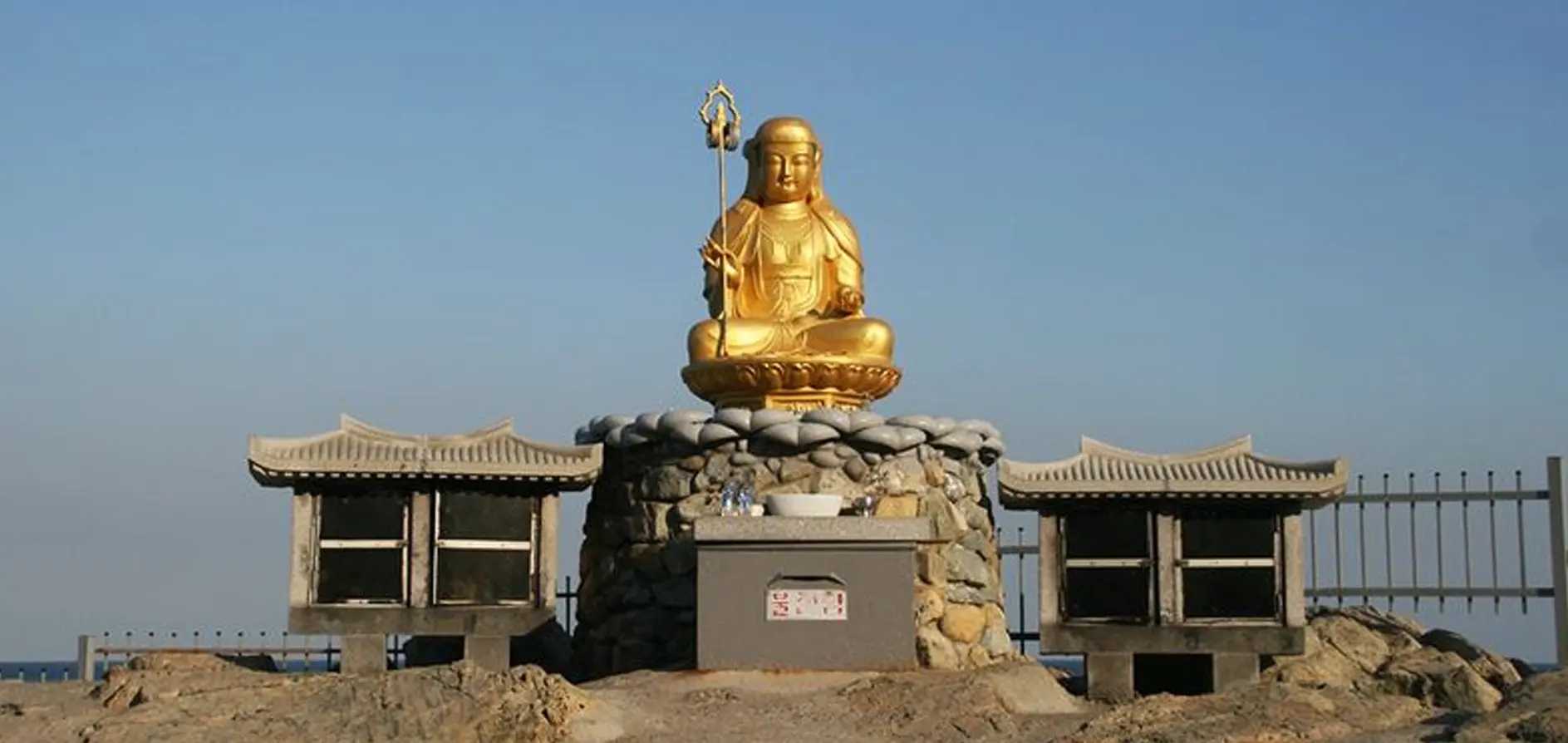 statue of buddha at haedong yonggun temple busan